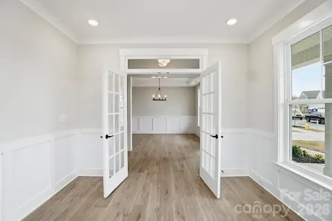 Office with french doors