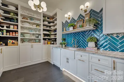 Scullery with style & storage galore.
