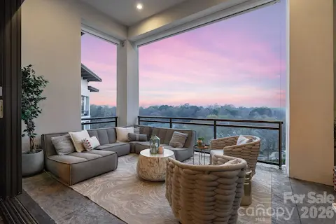 Outdoor lounging area.