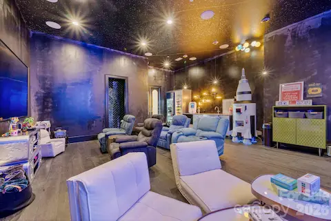 Lunar- themed Media/Game room.