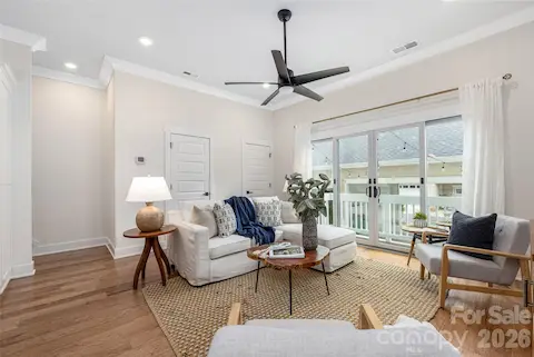 Living room flows to outdoor space