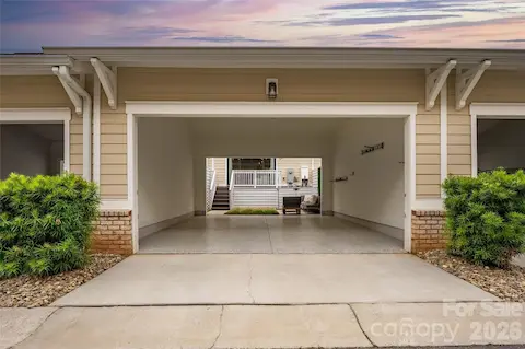 Carport with epoxy floors