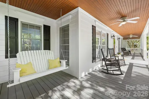 Front porch swing for those lazy days.