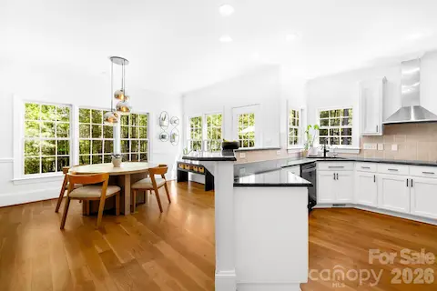 Kitchen peninsula or breakfast bar.