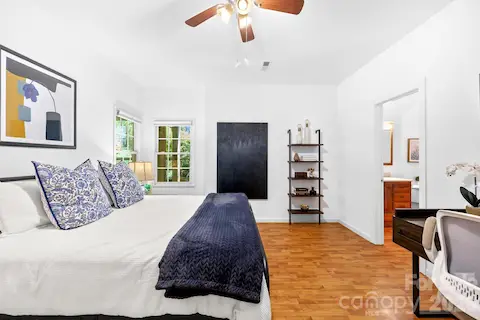 Here's a private 2nd primary bedroom, in-law suite or guest wing. Complete with closet and private bathroom.
