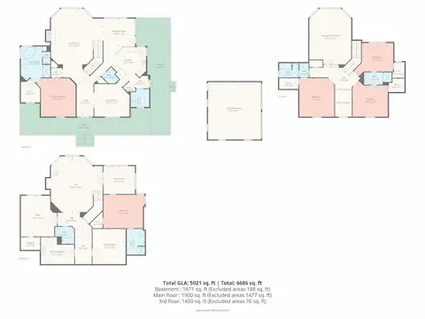 Three levels of living space - Floor Plan