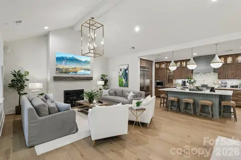 Main Living connects to the Dining and Kitchen