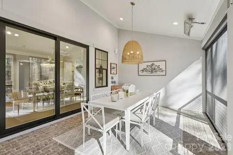 Large enough space to have a lounge area and dining table