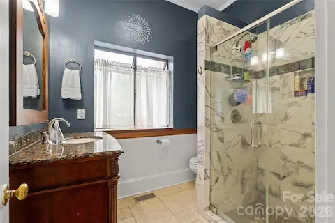 Updated main level primary bath