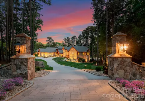 A Grand Entrance at Dusk