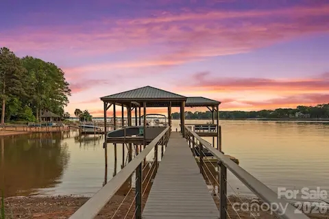 Sunset views from your private Lake Norman dock