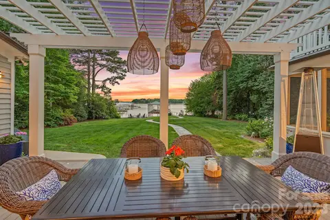 Outdoor living with panoramic lake views