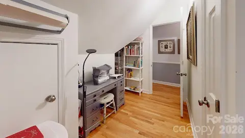 Upstairs hall storage with functional layout