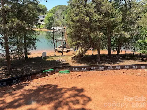 back yard during construction