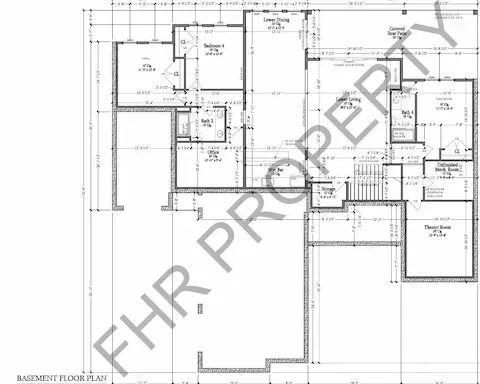 Basement level layout. Subject to builder changes without notice