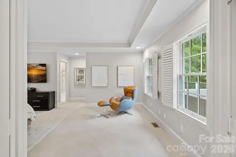 First floor primary suite sitting area