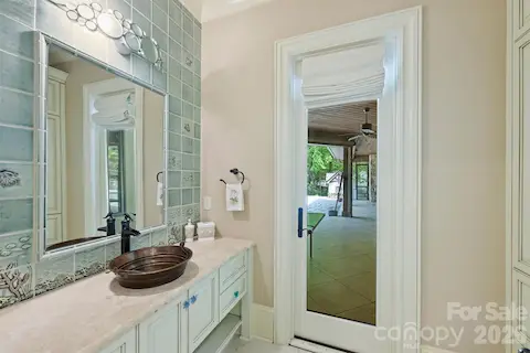 Powder Room off pool & rec room
