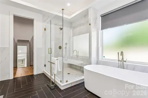 Primary Bath with shower and garden tub