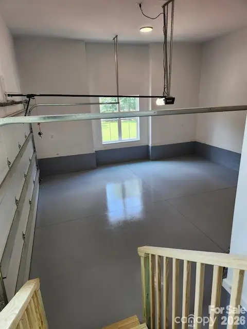 Garage w/epoxy floors and EV charging