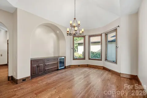 Dining Room with Built-In Buffet and Wine Fridge
