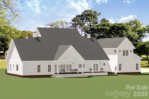 Back View of Proposed Modern Farmhouse