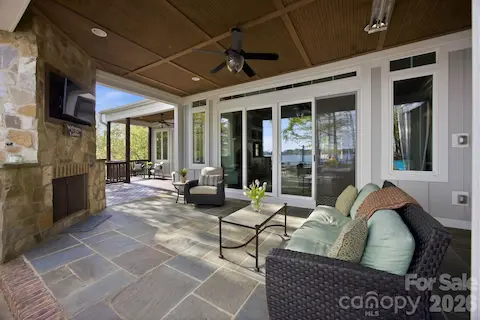 Inviting outdoor living space. Perfect for relaxing or entertaining year-round.
