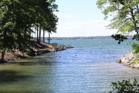 Normal lake level in cove