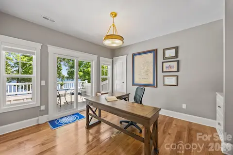 Private office with beautiful lake views.