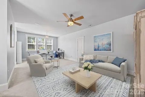 Spacious bonus room offering flexible space ideal for a media room, home office, or recreation area
