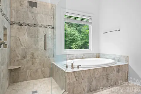 Great shower and soaking tub
