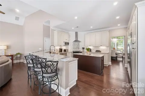 Chef's kitchen with double ovens and Sub Zero
