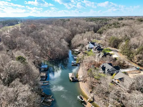 Relax in the peaceful waters of the cove on a sun-soaked day, and later take your boat out for an evening meal at your favorite lakeshore restaurant.