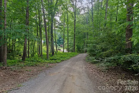 driveway leading up to the property