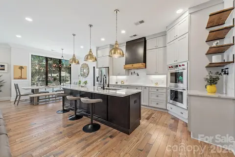 Luxury Kitchen with Wolf Induction cooktop and double ovens