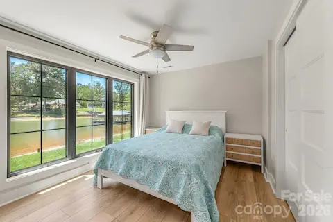 waterview bedroom in basement