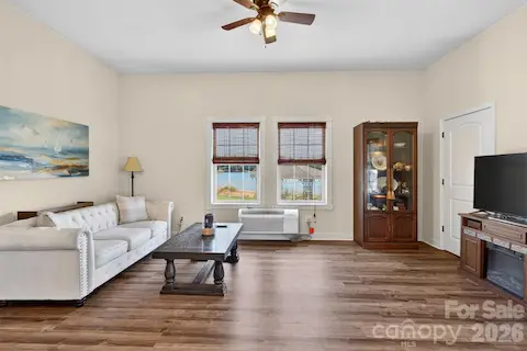 pool house living area w/ view