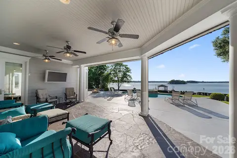 Screen Porch - with Privacy (one way) shades