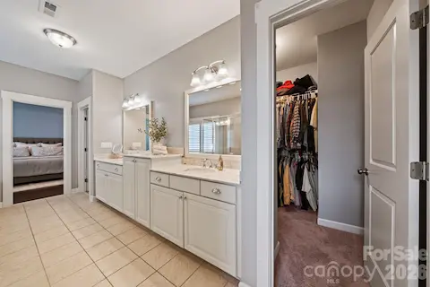 expansive primary closet
