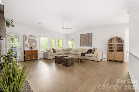 Refinished hardwood floors throughout the main level