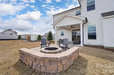 Paver patio and firepit