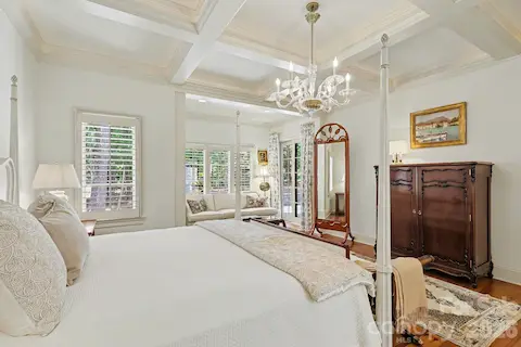 Coffered ceiling with illuminating tray