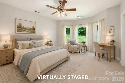 Virtually Staged 2nd Living Quarters Bedroom