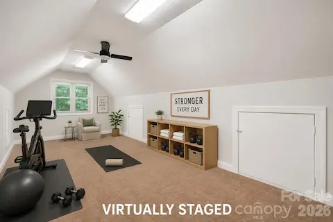 Virtually Staged Flex Room above Garage