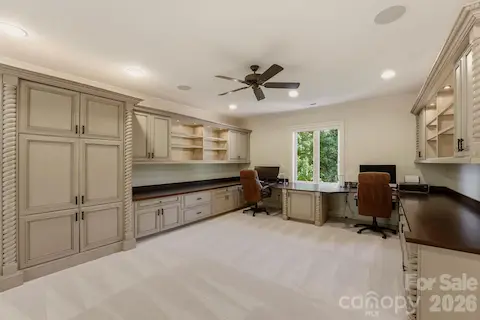 Upper-level office loft.