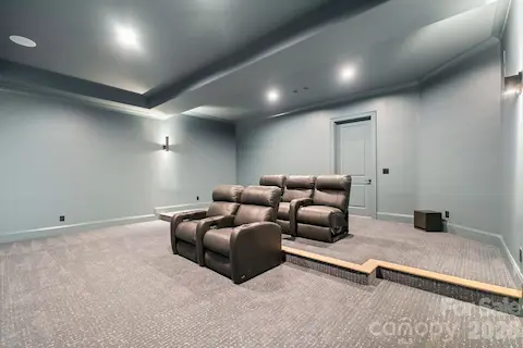 Media room to enjoy a movie after a long day on the lake