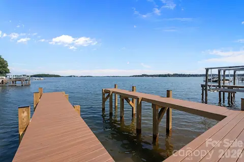 New stationary dock (still has at least 6' water at the back of the dock - great access even in our current drought)