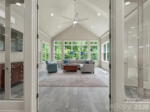 Sunroom with lots of windows