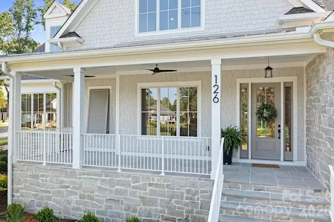 Beautiful Limestone and shake exterior