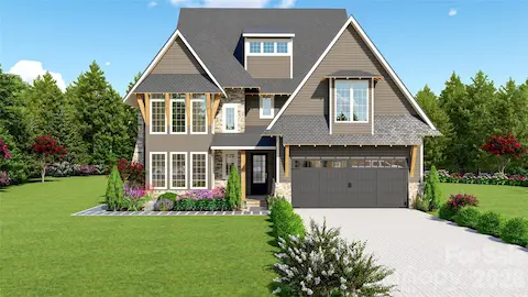3D architectural rendering illustrating one potential home design for the homesite. Renderings are conceptual and are intended for visualization purposes only.