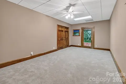 Primary bedroom in basement